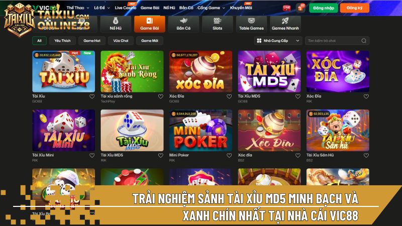 Hệ thống bảng vị và lịch sử phiên tại VIC88 giúp người chơi soi cầu chính xác đến 80%