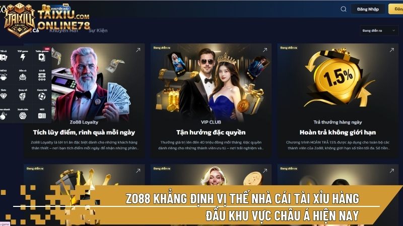 ZO88 - Nhà cái tài xỉu online mang phong cách chuyên nghiệp và đẳng cấp châu lục